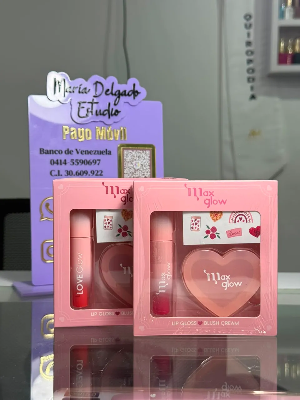 Combo Max Glow Lip Gloss + Blush Cream